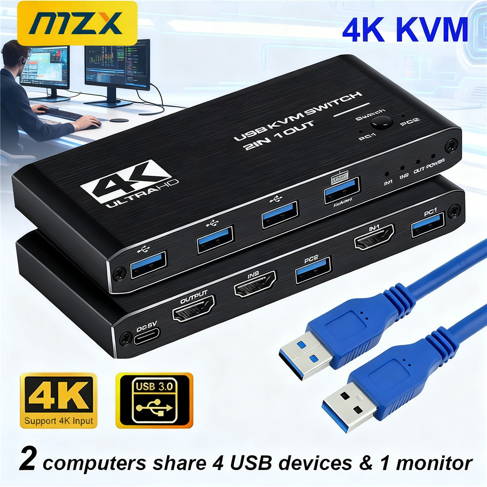 KVM Switch 4K 60Hz Switcher US - Gaming Accessories Rack review and price