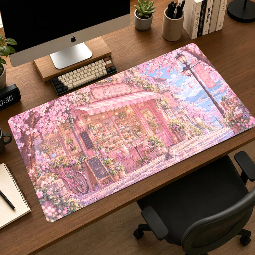 Cherry Blossom Shop Desk Mat T - Gaming Accessories Shop review and price