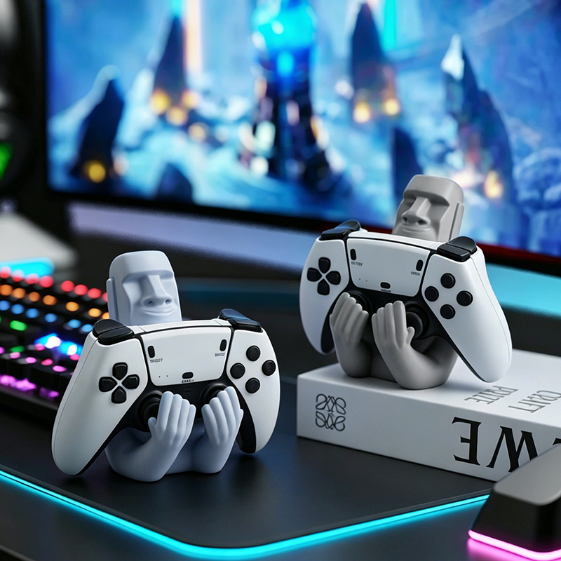 Funny Moai Stone Resin Gamepad - Gaming Accessories For Room review and price