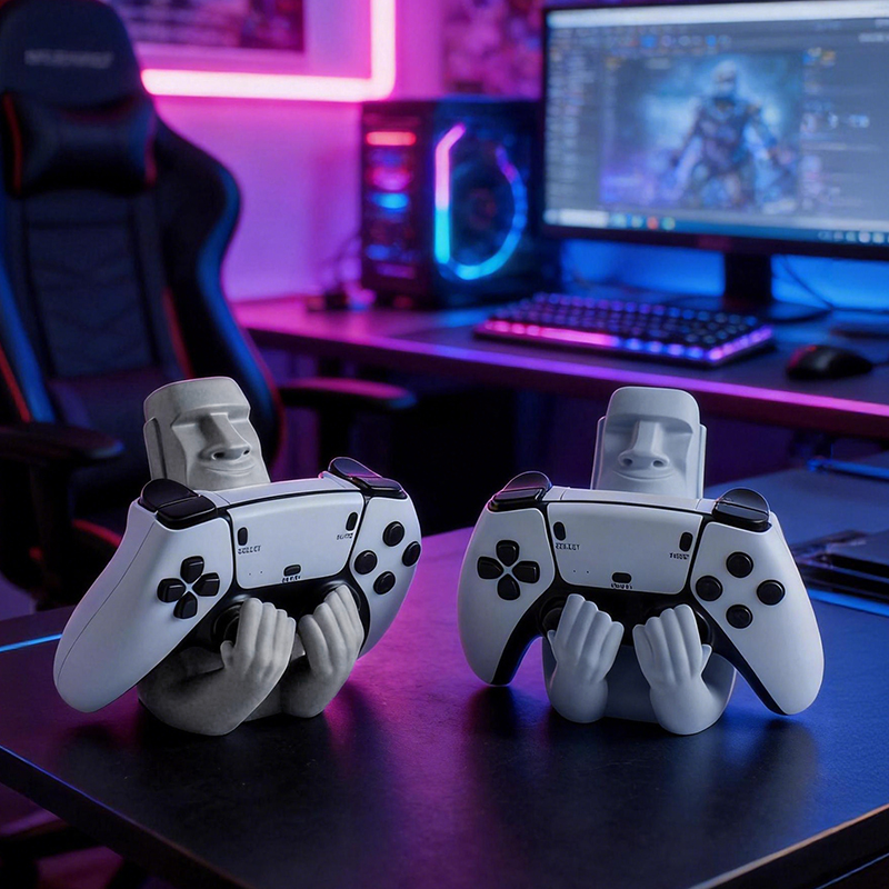 Funny Moai Stone Resin Gamepad - Gaming Accessories For Room review and price