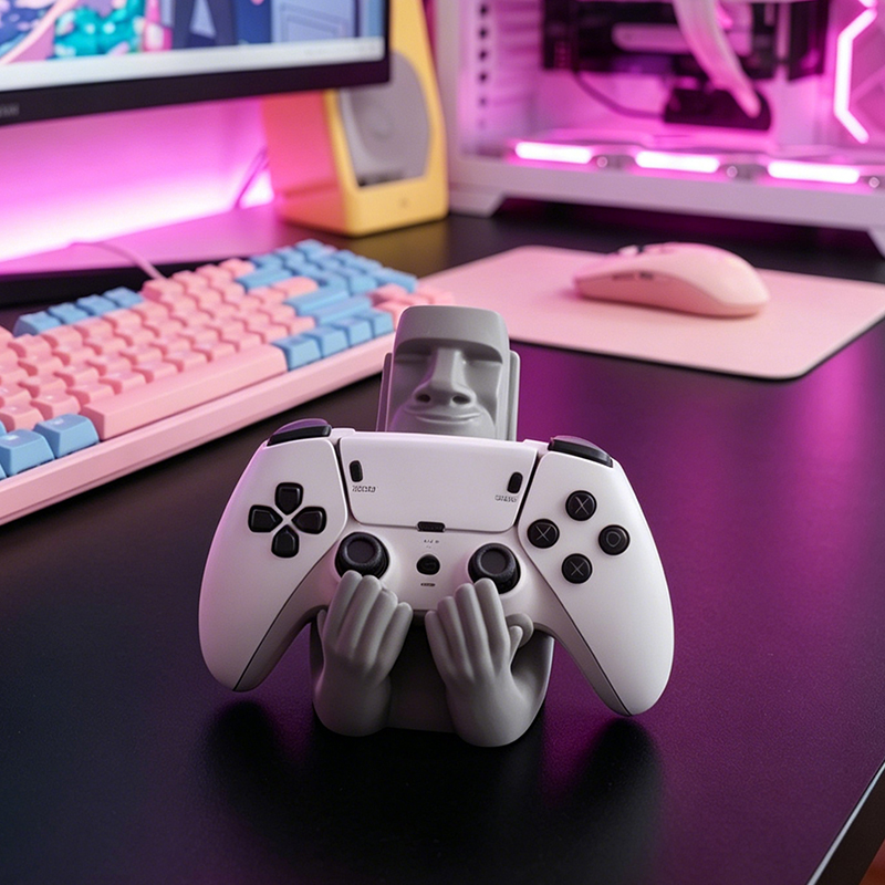 Funny Moai Stone Resin Gamepad - Gaming Accessories For Room review and price